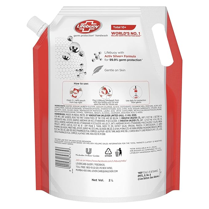 Lifebuoy Total 10 Germ Protection Liquid Handwash Refill Canister