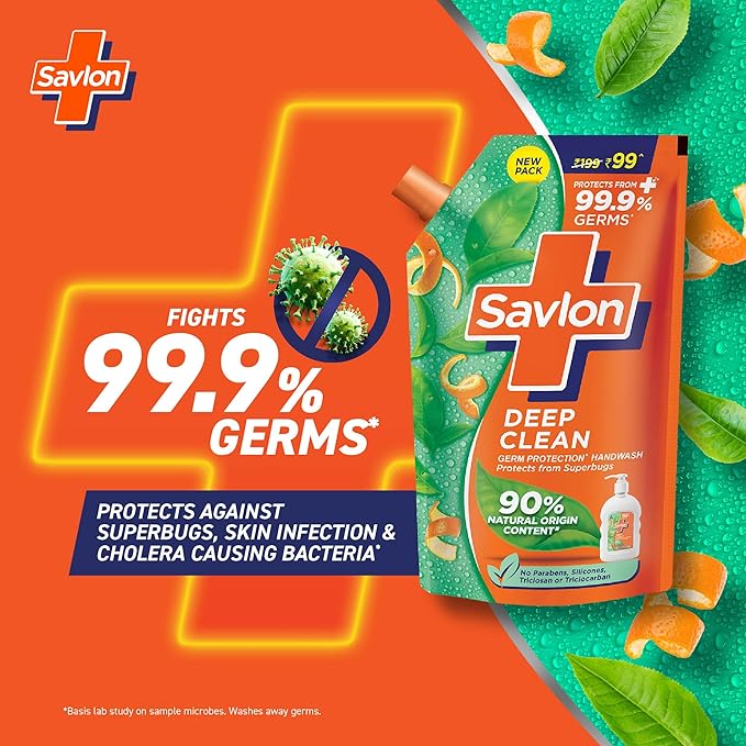 Savlon Deep Clean Germ Protection Liquid Handwash Refill Pouch