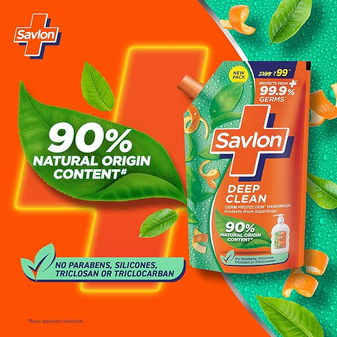 Savlon Deep Clean Germ Protection Liquid Handwash Refill Pouch