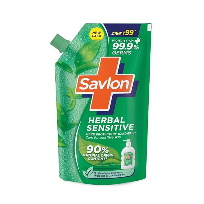 Savlon Herbal Sensitive pH balanced Liquid Handwash Refill Pouch