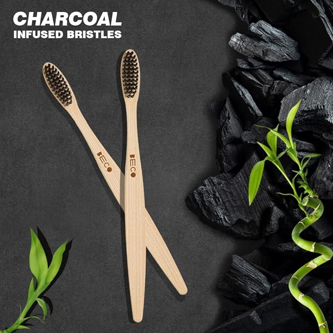 Beco Compostable Bamboo Toothbrush, Pack of 4