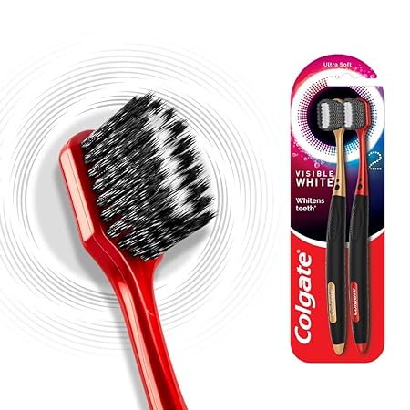 Colgate Visible White O2 Manual Toothbrush, Pack of 2