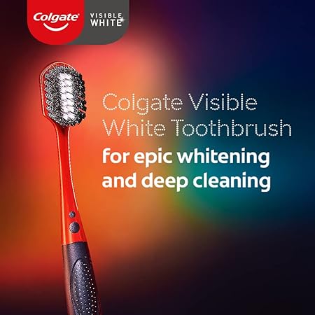 Colgate Visible White O2 Manual Toothbrush, Pack of 2