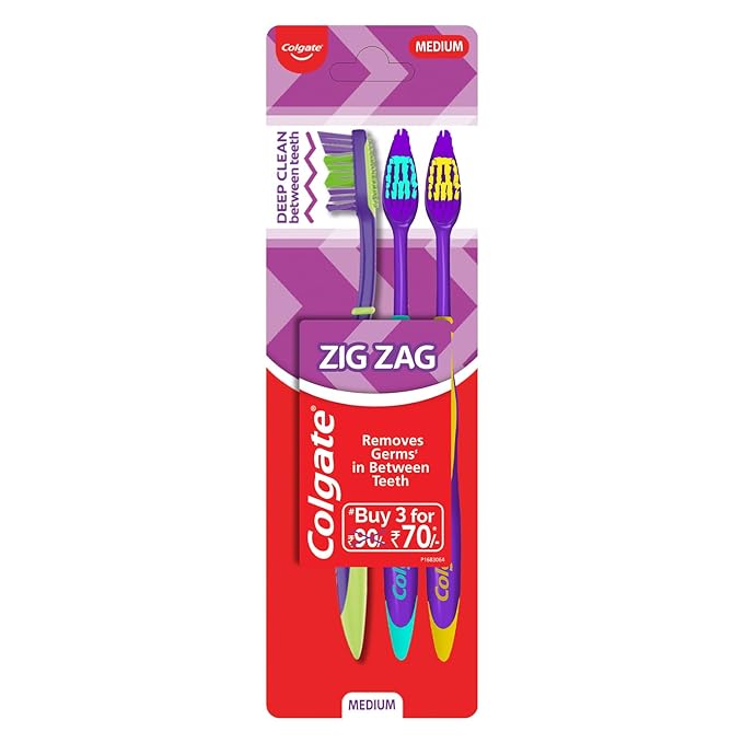 Colgate ZigZag Toothbrush, Pack of 3