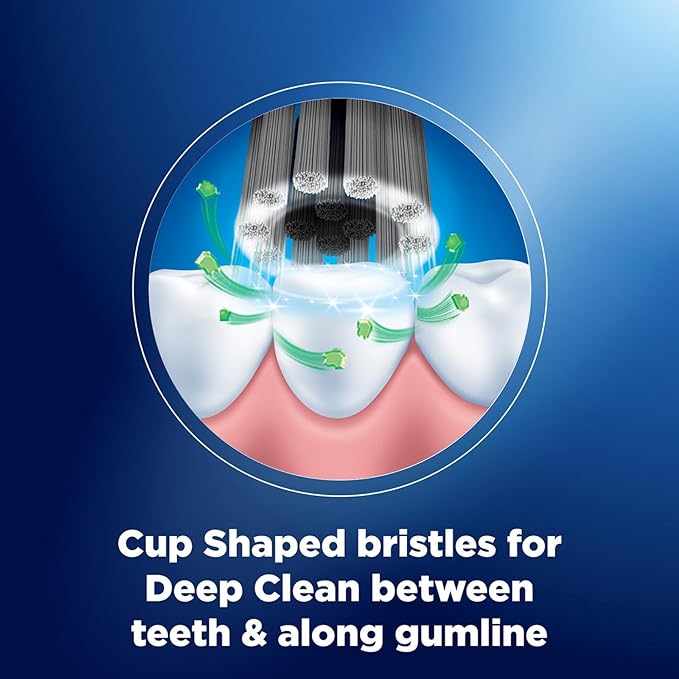 Oral B Cavity Defense 123 Black Manual Toothbrush with charcoal Extarct, Pack of 4