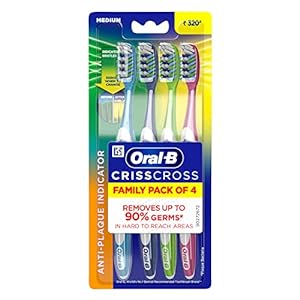 Oral B Criss Cross Toothbrush, Pack of 4
