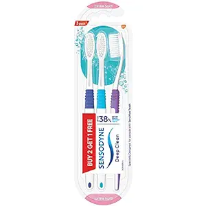 Sensodyne Deep Clean Manual Toothbrush, Pack of 4