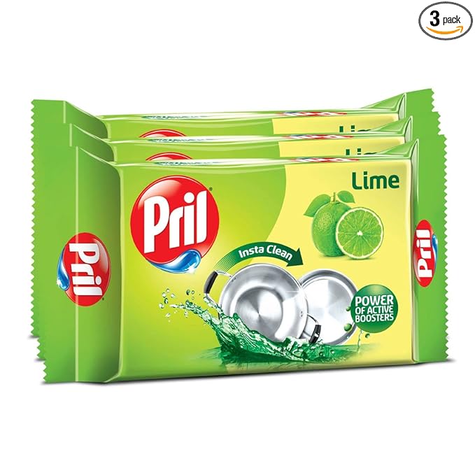 Pril Bar Removes Tough stains and Malodour (Pack of 3)