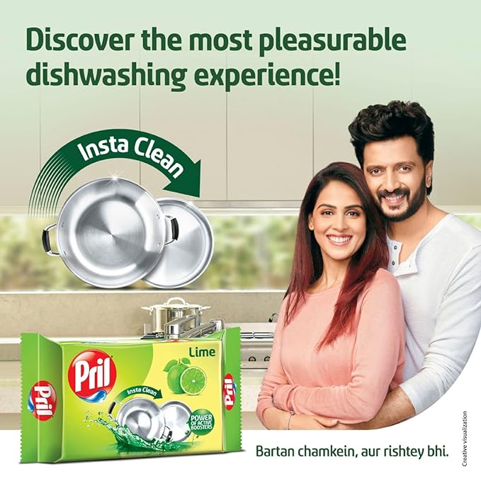 Pril Bar Removes Tough stains and Malodour (Pack of 3)