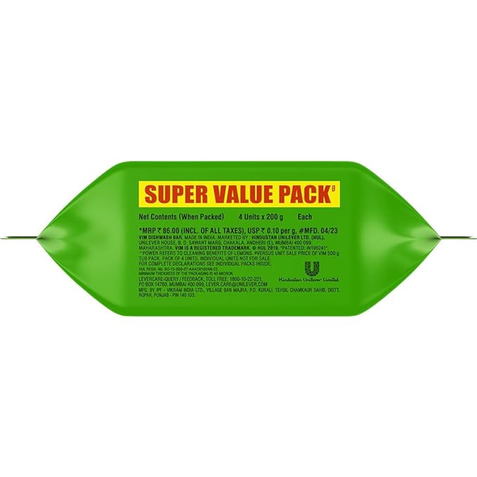 VIM Dishwash Bar multipack (Pack of 4)
