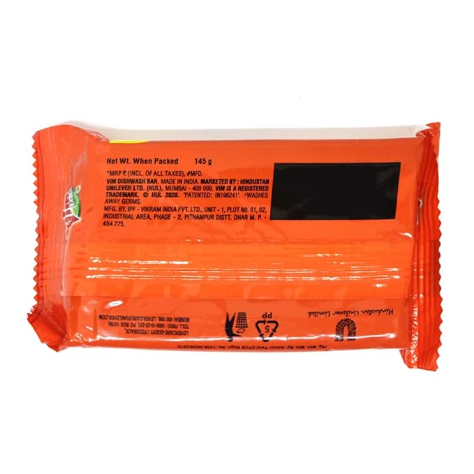 Vim Extra Anti-Bacterial Dishwash Bar Neem (Pack of 12)