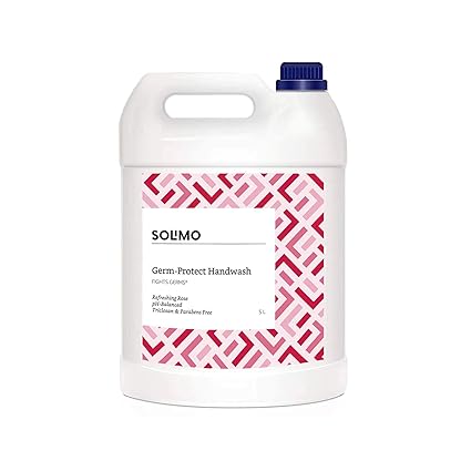 Amazon Brand Solimo Germ Protect Handwash Liquid, Refreshing Rose