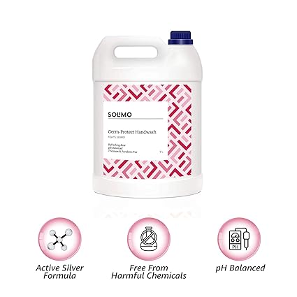 Amazon Brand Solimo Germ Protect Handwash Liquid, Refreshing Rose