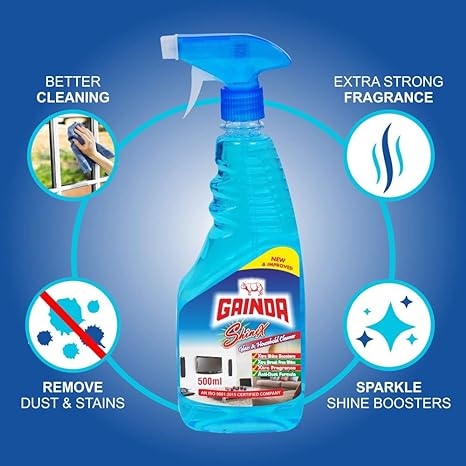 Gainda ShineX Glass & Household Cleaner Surface Cleaning Spray Bottle Streak