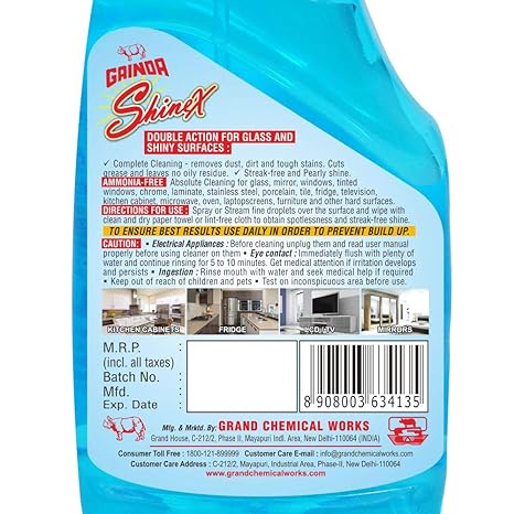 Gainda ShineX Glass & Household Cleaner Surface Cleaning Spray Bottle Streak