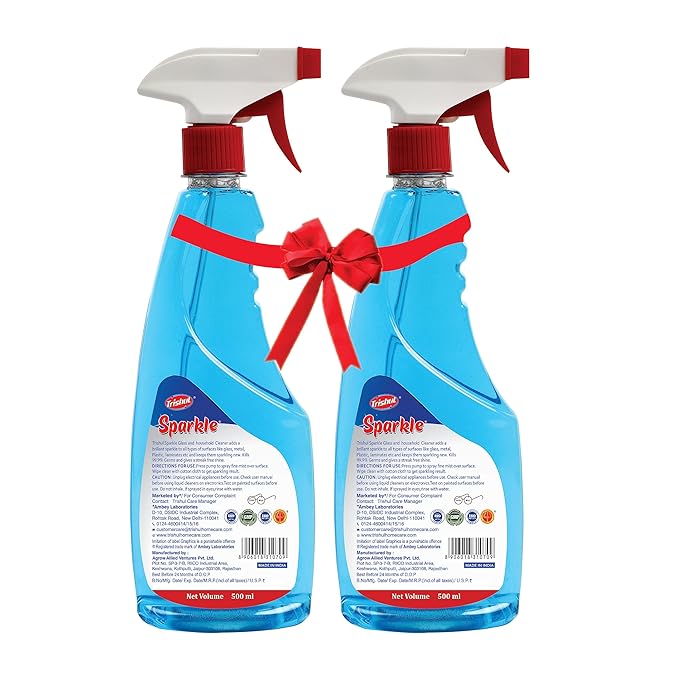 Trishul Sparkle Glass and household cleaner (Pack of 2)