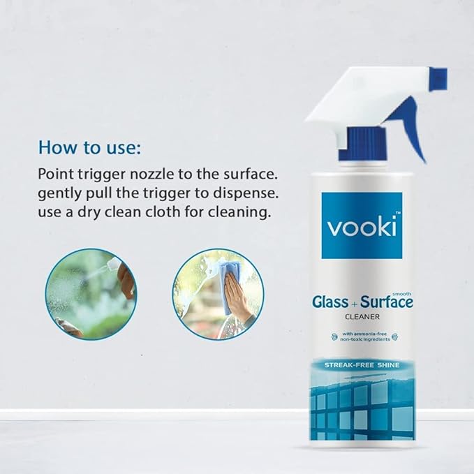 Vooki Ecofriendly Smooth Glass Surface Cleaner