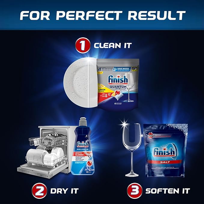 Finish Dishwasher Salt Softens hard water