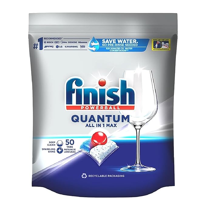 Finish Powerball Quantum All in 1 Max Dishwasher Tablets