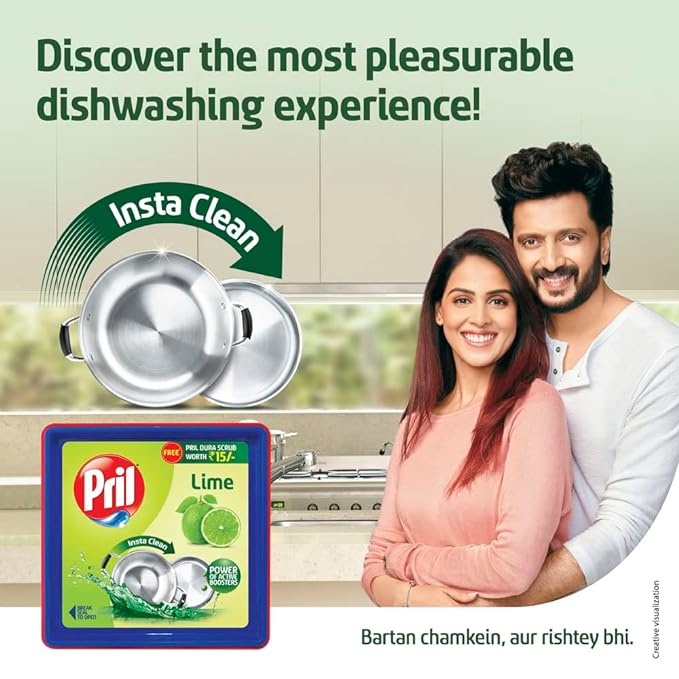 Pril Dishwash Tub Removes Tough stains and Malodour