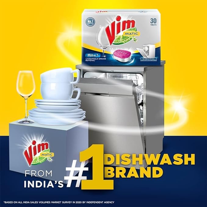 Vim Matic Dishwasher All-In-One Tablets