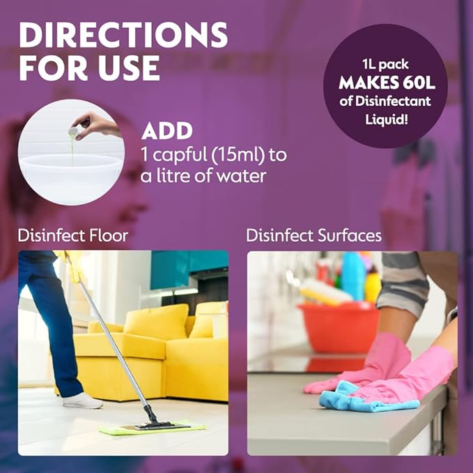Dettol Liquid Disinfectant for Floor Cleaner, Lavender Blossom