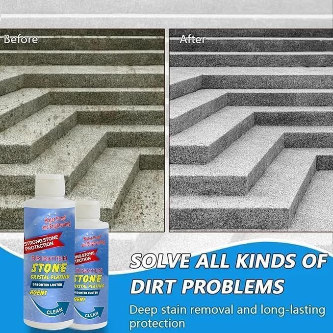 Kirmit Stone Crystal Plating Brighten Luster Agent for Marble, Granite & Stone, Floor Cleaner,  Pack of 2