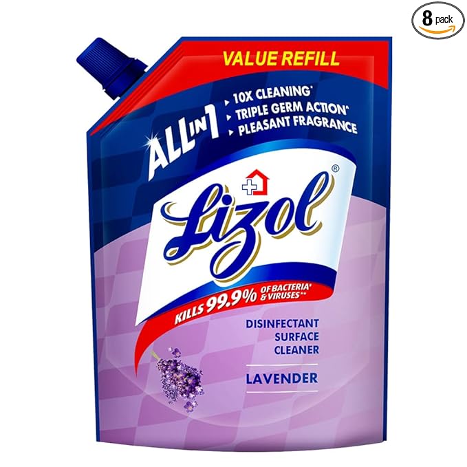 Lizol Disinfectant Surface & Floor Cleaner Liquid Refill Pack, Lavender