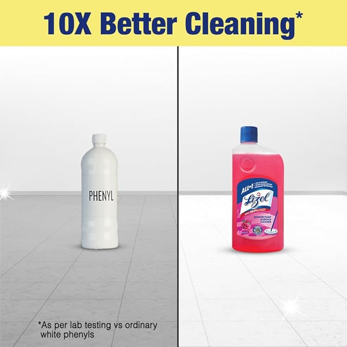 Lizol Disinfectant Surface & Floor Cleaner Liquid, Floral
