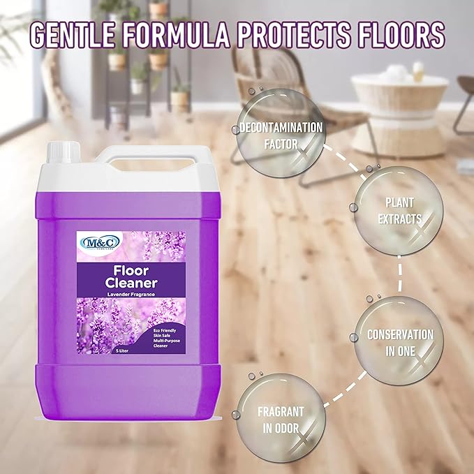 M&C Homecare Floor Cleaner 5X Thick & Concentrated, Lavender