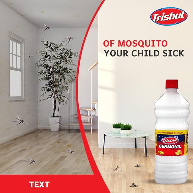 Trishul White Floor Cleaner Phenyle, Strong Germonil Premium Disinfectant Mosquito Repellent Floor Cleaner