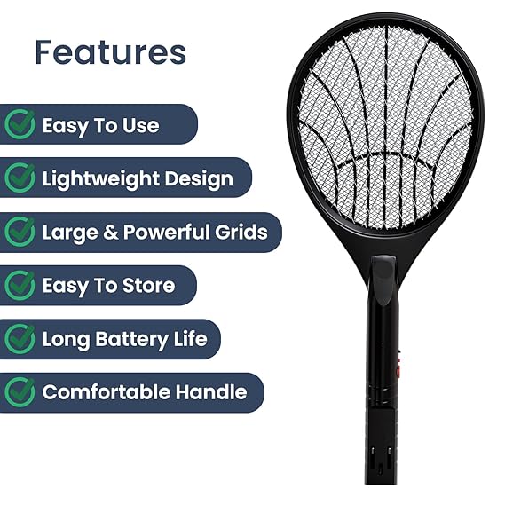 AllExtreme Mosquito Bat Racket Electric Insect Handheld Fly Swatter