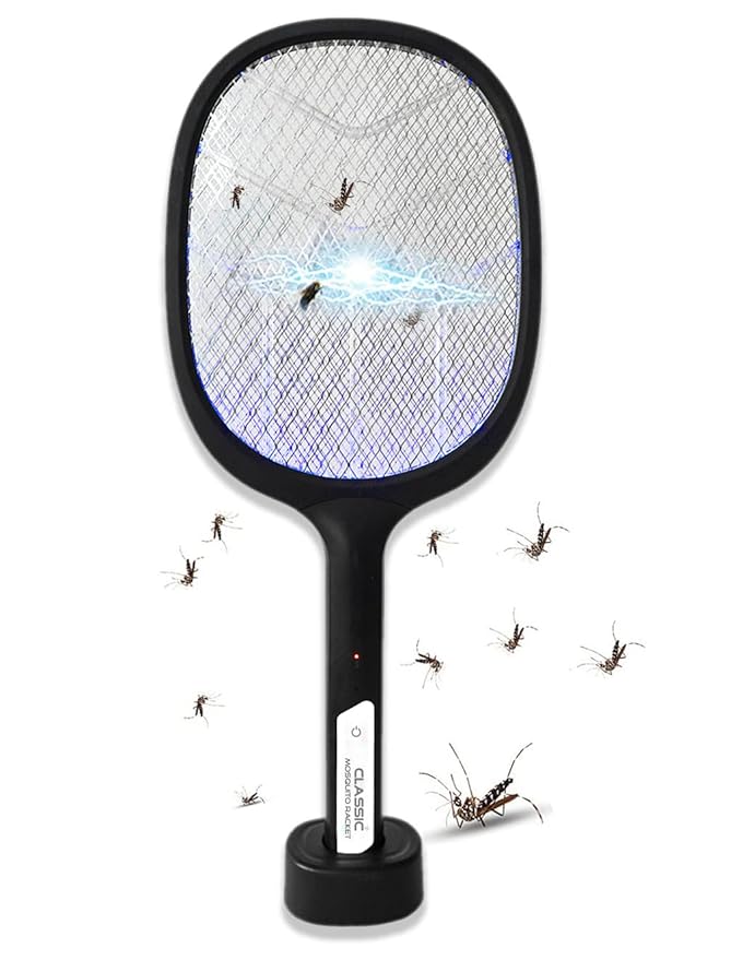 Classic Mosquito Racket With Rechargeable Insect Killer