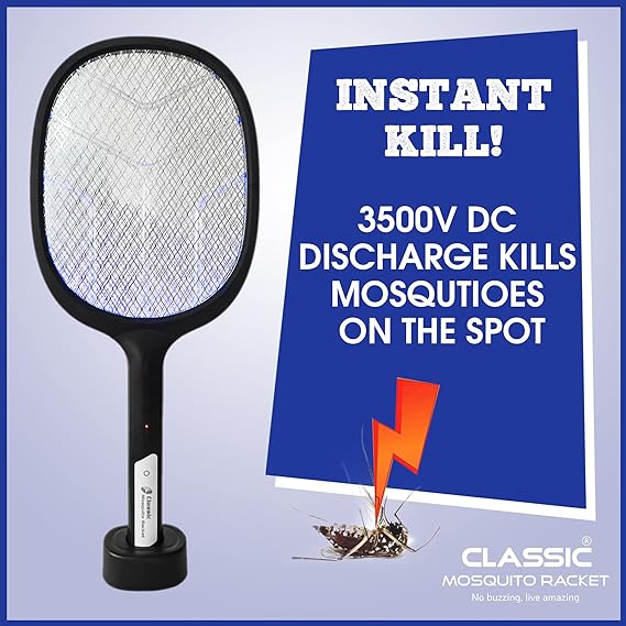 Classic Mosquito Racket With Rechargeable Insect Killer