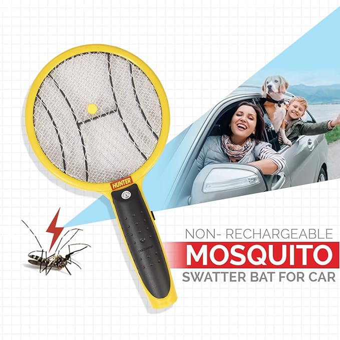 Hunter Mini Battery Operated Electronic Mosquito Fly Swatter Bat for Car