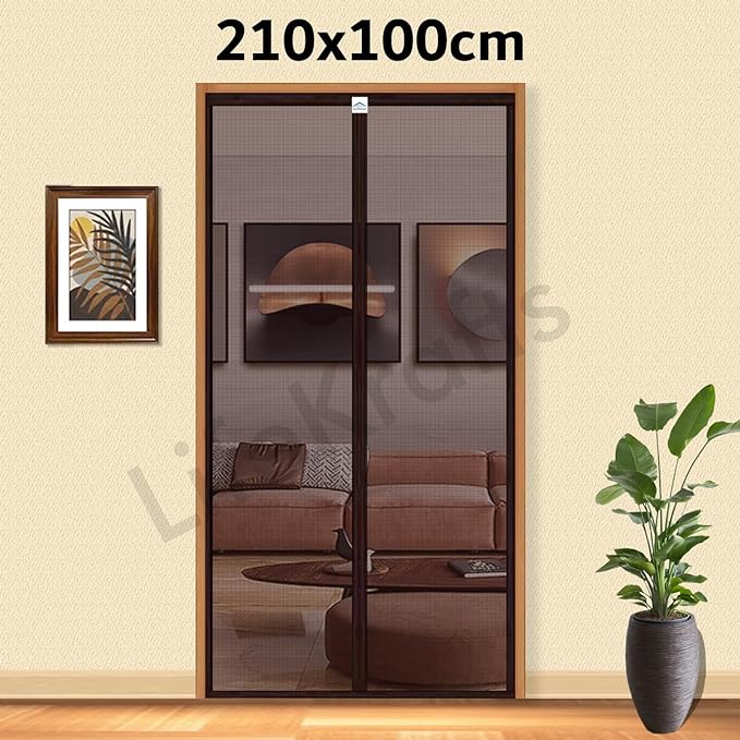 LifeKrafts Polyester Magnetic Mosquito Net Curtain