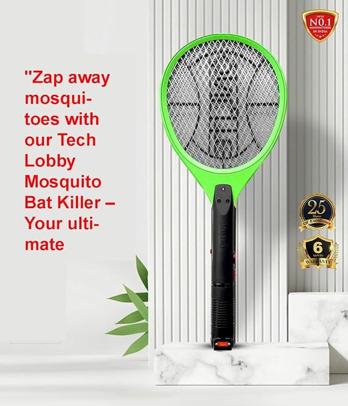 Tech-Lobby Mosquito Bat Rechargeable, (Pack of 2)