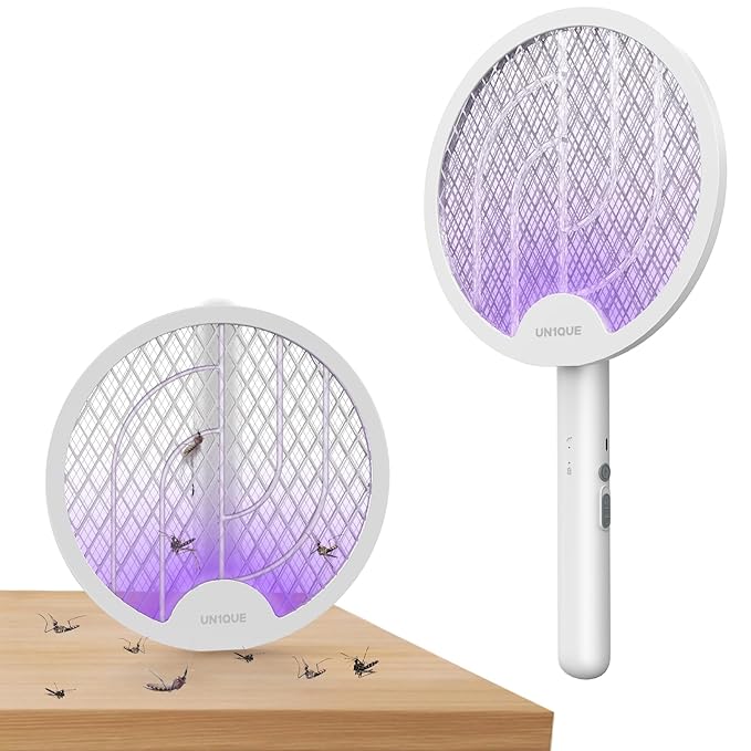 UN1QUE Foldable Swivel Mosquito Bat with UV Light Lamp