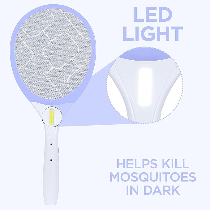 Weird Wolf Rechargeable Mosquito Racket Bat with COB Light