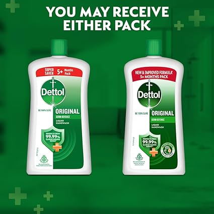 Dettol Original Hand Wash Liquid Handwash Bottle, Pack of 2