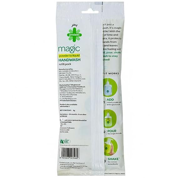Godrej Protekt Magic Power To Liquid Handwash With Refill Lime & Aloe Vera