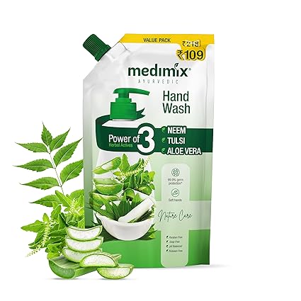 Medimix Ayurvedic Nature Care Hand Wash Refill With Neem, Tulsi & Aloe Vera For Soft & Odour