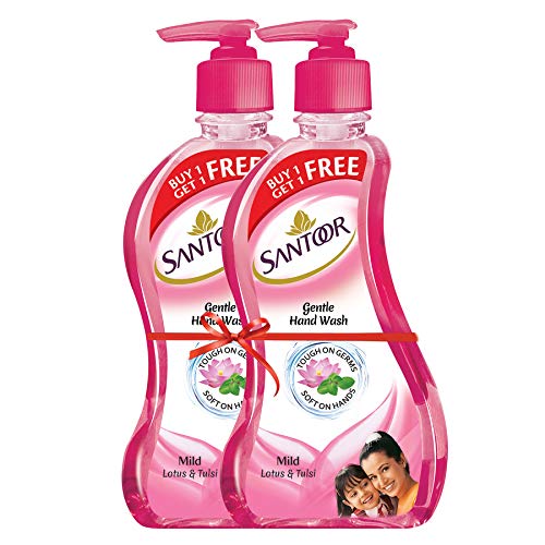 Santoor Mild Gentle Hand Wash with Natural goodness of Lotus & Tulsi Combo