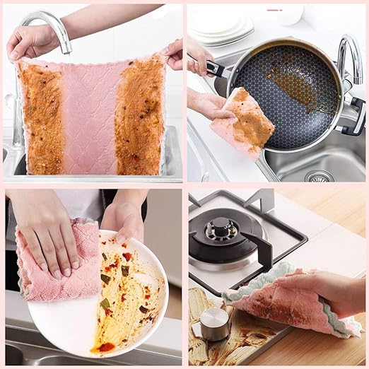 QURIPE 10 Pack Kitchen Cloth Dish Towels
