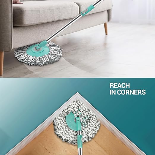 Spotzero by Milton Royale Steel Wringer Spin Mop with Big Wheels 2 Refills