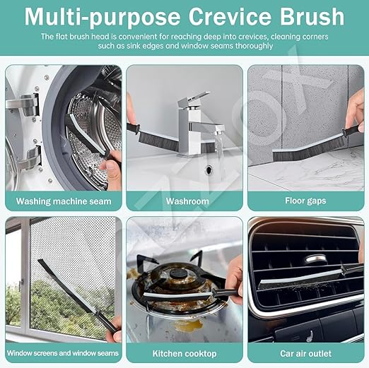 VazzLox Mini Gap Cleaning Brush Hard Bristle Gap Brush (Pack of 3)