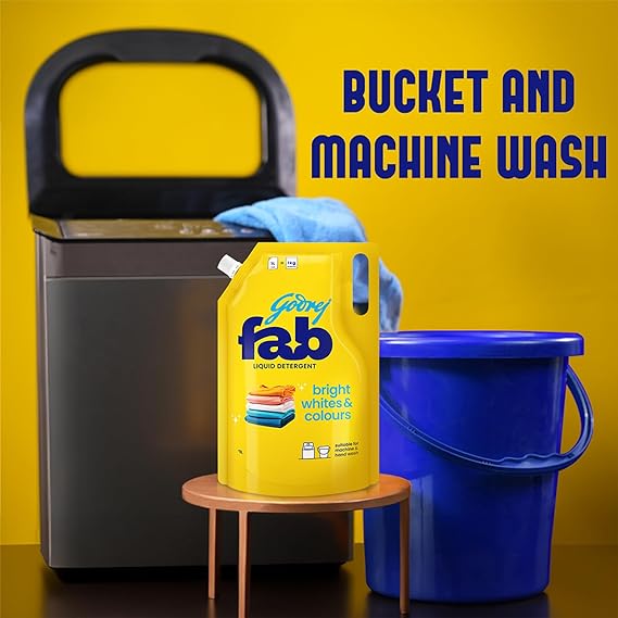 Godrej Fab Liquid Detergent Refill Pouch for Machine & Hand Wash
