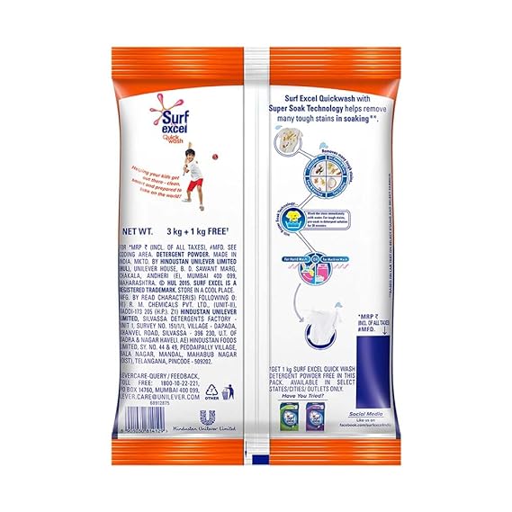 Surf Excel Quick Wash Detergent Powder
