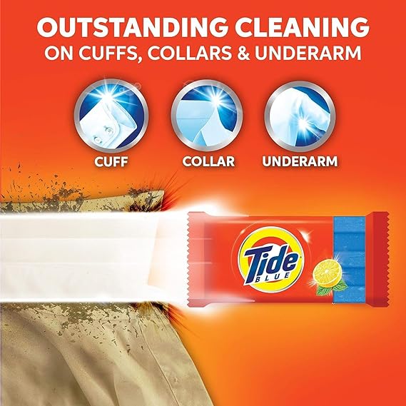 Tide Blue Detergent Bar Soap, Value Pack (Pack of 5)