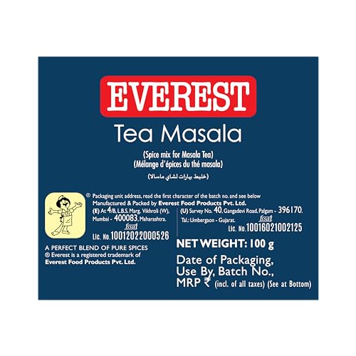 Everest Tea Masala Powder, 100Gram Carton - Ginger